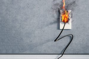 an-electrical-outlet-catching-fire
